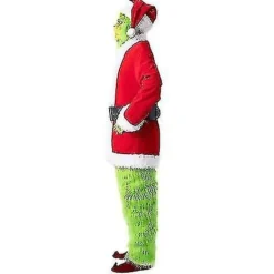 7 st The Grinch-dräkt Jul Cosplay Vuxen Jultomte-dräkt Outfits Set + Mask A-WELLNGS 2XL> Dräkter