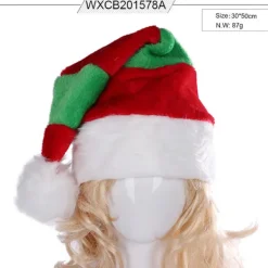 2 st tomte- och alvhattar, tomteluveprydnader, presenter, hög kvalitet, dubbel> Huvudbonader