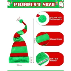 2 st tomtenissar i filt med långrandig plysch tomteluva><noscript><img width=