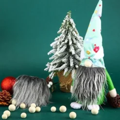 12 st Tomteskägg för pyssel - Fuskpäls, Förklippta, Handgjorda Dvärgskägg, 12 st Träkulor för Juldekoration><noscript><img width=