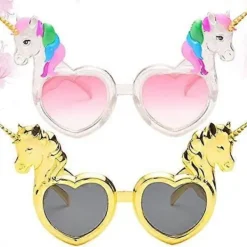 unbranded 2 st Unicorn Hjärtformade Partyglasögon Unicorn Hjärtformade Partyglasögon Unicorn Barnfesttillbehör Perfekt> Tillbehör