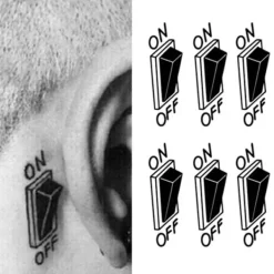 1 st Vattentät Temporär Tatuering Räv Kroppskonst Sexig Harajuku För Man Kvinna Henna Falska Flash Tatuering Klistermärken> Smink