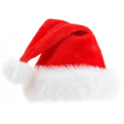 1 st vuxen plysch tomtehatt stor tjock boll plysch tomtehatt> Huvudbonader