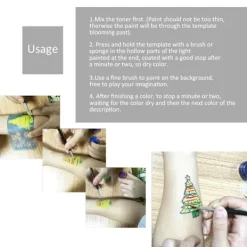 7 Stilar Återanvändbar Ansiktsmålningsstencil Set Blomma Fjäril Kroppsmålningsmall> Smink