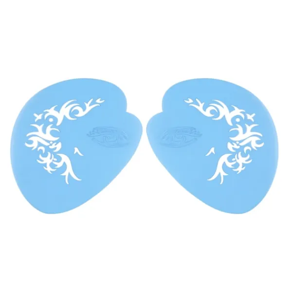 7 Stilar Återanvändbar Ansiktsmålningsstencil Set Blomma Fjäril Kroppsmålningsmall> Smink