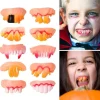 10 stycken Gnarly Teeth Gag Tänder Fula Falska Tänder Bob Tänder Vampyr Protes Tänder för Halloween Kostymfest Godis 10 Stilar (Klassisk Stil)> Tillbehör