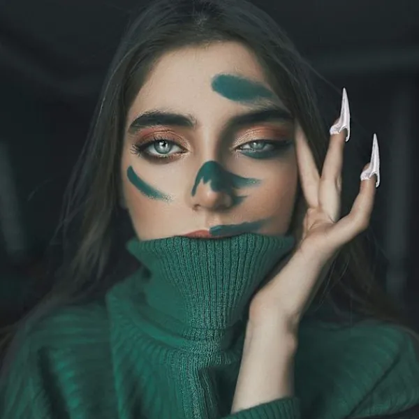 10 stycken Halloween-kostymklor Falska nagelringar Retro fingerklor Fingertopp nagelkonstdekoration> Tillbehör