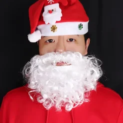 2 stycken julskägg Vita falska skägg Tomteskägg><noscript><img width=