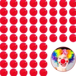 60 stycken röda clownnäsor Cosplay-näsor Skumnäsor för julkarneval Maskeradfest Utklädnad-FM-> Tillbehör