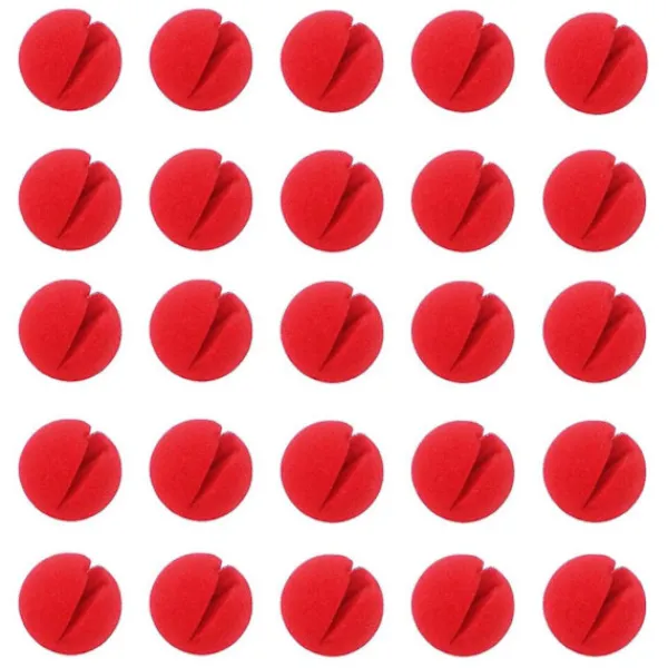 60 stycken röda clownnäsor Cosplay Näsor Skum Näsor för Halloween Jul Karneval Kostymfest D> Tillbehör