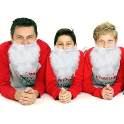 6 Stycken Rolig Tomteskägg Vit Falsk Skägg Jul Tomte Skägg Kostym för Utklädnad Tomte på Julfest><noscript><img width=