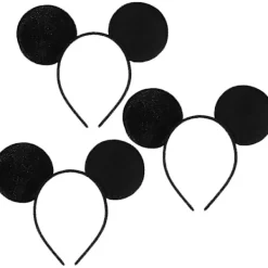 10 stycken svarta Mickey Mouse-öron för vuxna/barn Maskeraddräkt Huvudband Tillbehör> Huvudbonader