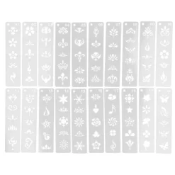 20 stycken återanvändbara DIY ansikts- och kroppsmålningsschabloner> Smink