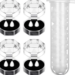 5 stycken vampyrtänder kit 4 storlekar anpassade huggtänder vampyrtänder falska proteser med 1 tub tandpellets lim för cosplay fest rekvisita halloween par | Fyndiq> Tillbehör