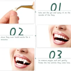 5 stycken vampyrtänder kit 4 storlekar anpassade huggtänder vampyrtänder falska proteser med 1 tub tandpellets lim för cosplay fest rekvisita halloween par | Fyndiq><noscript><img width=
