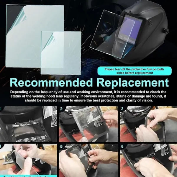 3350 Svetsmasklins för Electric Viking Svetshuv Skydd Klar Linser - KP3044-1 KP2898-1> Huvudbonader