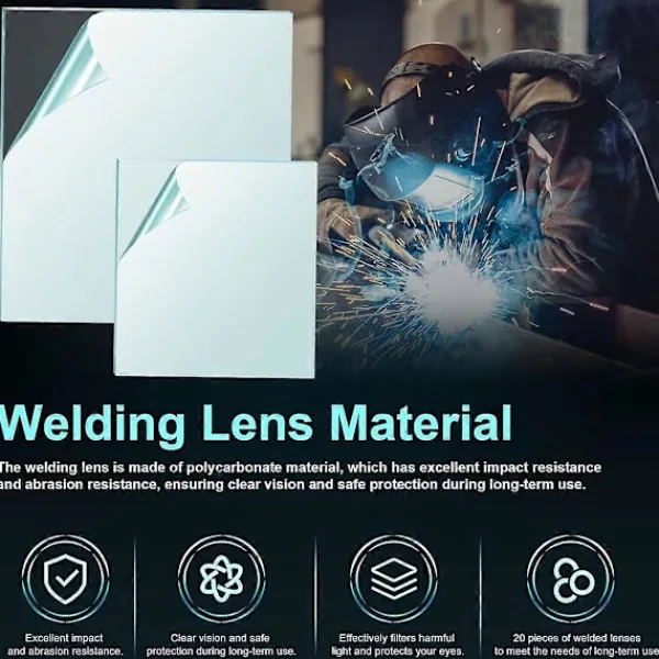 3350 Svetsmasklins för Electric Viking Svetshuv Skydd Klar Linser - KP3044-1 KP2898-1> Huvudbonader