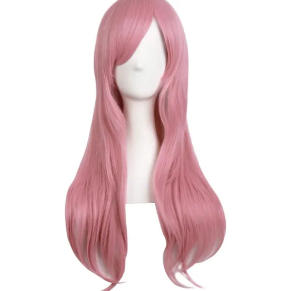28 tum/70 cm Kvinnor Sido Lugg Långt Lockigt Hår Cosplay Peruk för kvinnor flicka 28"> Peruker