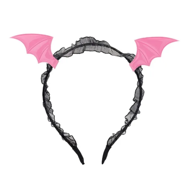 3 typer av fladdermus huvudband, Halloween huvudband, glittrande rosa och svarta bollar, Halloween hår accessoarer, flickors födelsedagsfest (röd+rosa+silver) | Fyndiq> Huvudbonader