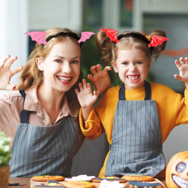 3 typer av fladdermus huvudband, Halloween huvudband, glittrande rosa och svarta bollar, Halloween hår accessoarer, flickors födelsedagsfest (röd+rosa+silver) | Fyndiq> Huvudbonader