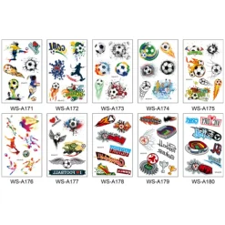 10 vattentäta svett fläkt spel EM klubb ansikte tatuering klistermärken fotboll tatuering klistermärken> Smink