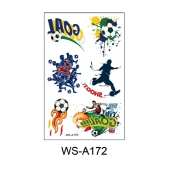 10 vattentäta svett fläkt spel EM klubb ansikte tatuering klistermärken fotboll tatuering klistermärken><noscript><img width=