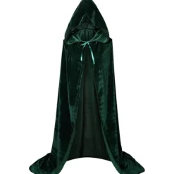 1 Vuxen Huvud Kap, Cosplay Kostym Sammet Robe, Kap Häxa Trollkarl Kappa Grön 3XLarge(180-200cm)><noscript><img width=