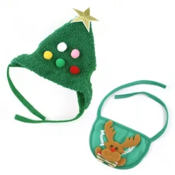 2 x husdjurshuvuden, julhalsdukar för hundar, julhalsdukar för><noscript><img width=