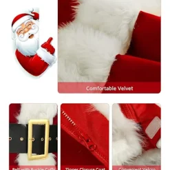 1 XXL Tomtedräkt Tomtekostym Vuxna Män Sa> Dräkter