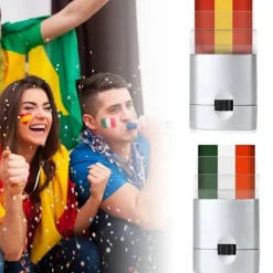 TrueNorth (A) 3 färger patriotisk ansiktsfärg för idrottare, sportfans, vuxna och barn, ansiktsmålningskräm för sportevenemang><noscript><img width=