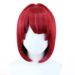 1:a Arima Kana Cosplay Peruk Oshi No Ko 33cm Kort Bobo Peruk Röd M> Peruker