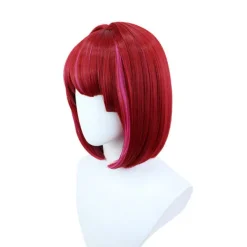 1:a Arima Kana Cosplay Peruk Oshi No Ko 33cm Kort Bobo Peruk Röd M><noscript><img width=