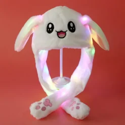 1:a Självlysande e Kaninöron Hatt Öron Rörlig Kanin Hatt Leksak - Perfekt> Huvudbonader