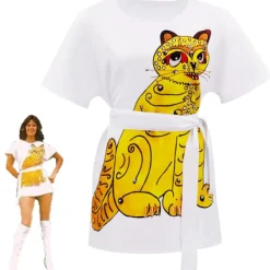 ABBA Retro Stil Agnetha Fältskog Cosplay Kostym Outfit Halloween Party Kostym Guld Anni XL> Dräkter