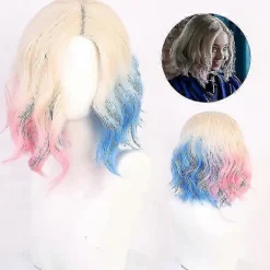 Addams Family Wednesday Cosplay Peruk 69cm 100% Äkta Hår Lucky_B LGL[D]> Peruker