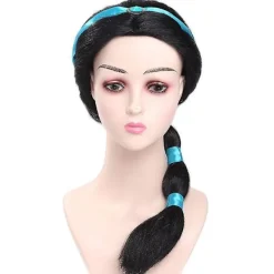 Aladdin anime-karaktär Prinsessan Jasmine cosplay peruklampa> Peruker