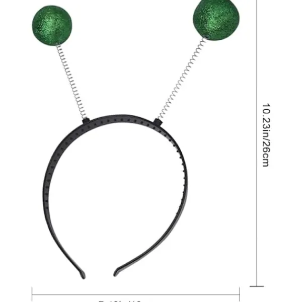 Alien Kostym Tillbehör Alien Glasögon Plast Marshuvudband för Halloween 2PCS> Tillbehör