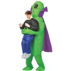 Alien Uppblåsbar Kostym för Halloween Cosplay Grön Vuxen (150-190cm) Adult (150-190cm)> Dräkter