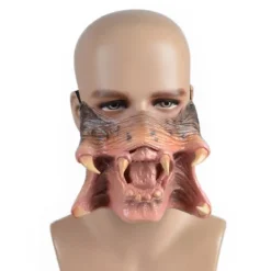 Alien vs Predator-mask med dreadlocks-hår Airsoft-hjälm skräck> Masker