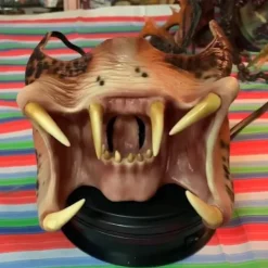 Alien vs Predator-mask med dreadlocks-hår Airsoft-hjälm skräck> Masker