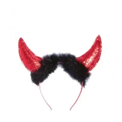 Amscan Horns Huvudband En Storlek Röd/Svart One Size> Huvudbonader