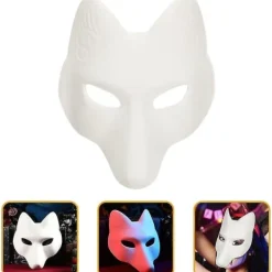 Animal Masks 2 rävmask, Halloween vit rävmask AA><noscript><img width=