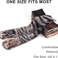 Holocky Animal Paws Socks, roliga 3D Animal Socks> Masker