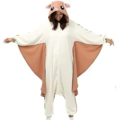 Animal Vuxen Kigurumi Flygande Quirrell Oneie Party Halloween Mu Pyjama Coplay Chipmunk Kotymer Ytterkläder Jumpuit L - Perfekt> Dräkter