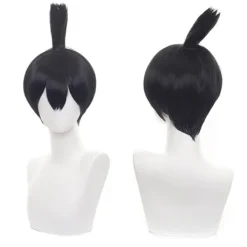 Anime Chainsaw Man Aki Hayakawa Cosplay Peruk Svart Tofs Stil> Peruker