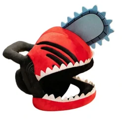 Anime Chainsaw Man Hatt Rolig Plysch Huvudbonad Mjuk Plysch Mask Kostym Halloween Party Cosplay Rekvisita För Vuxna fp><noscript><img width=