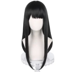Anime Chainsaw Man Mitaka Asa Cosplay Peruk Asa Mitaka Lång Svart A2><noscript><img width=