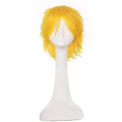 Anime Cosplay Peruker Kort Rak Peruk> Peruker