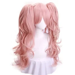 Anime Danganronpa Enoshima Junko Cosplay Peruk Rosa Lång Vågig Med Hästsvansklämma Vita Svarta Björn Hårnålar Flickpresent Peruk och håraccessoarer Wig and hearwear One Size | Fyndiq><noscript><img width=