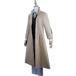 Anime Dazai Osamu Cosplay Kostym Bungo Stray Dogs Cosplay Lång Jacka Kappa Dazai Osamu Peruk Halloween Jul Kostym dräkt och peruk dräkt och peruk L | Fyndiq><noscript><img width=